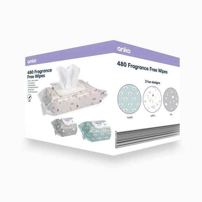 Fragrance Free Wipes, 480 Pack - Anko