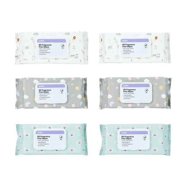 Fragrance Free Wipes, 480 Pack - Anko