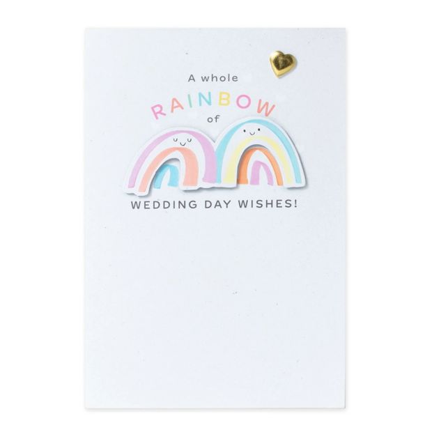 Connections from Hallmark Wedding Congratulations Card - Smiling Rainbows