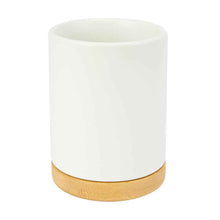 White and Bamboo Tumbler
