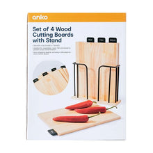 Wood Cutting Boards, Set of 4 - Anko