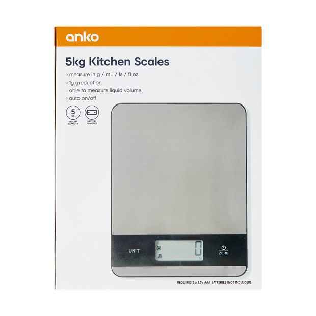 Kitchen Scale, 5kg - Anko