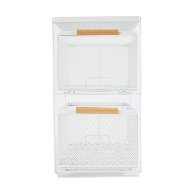 Mesh Organiser, 2 Drawer - Anko