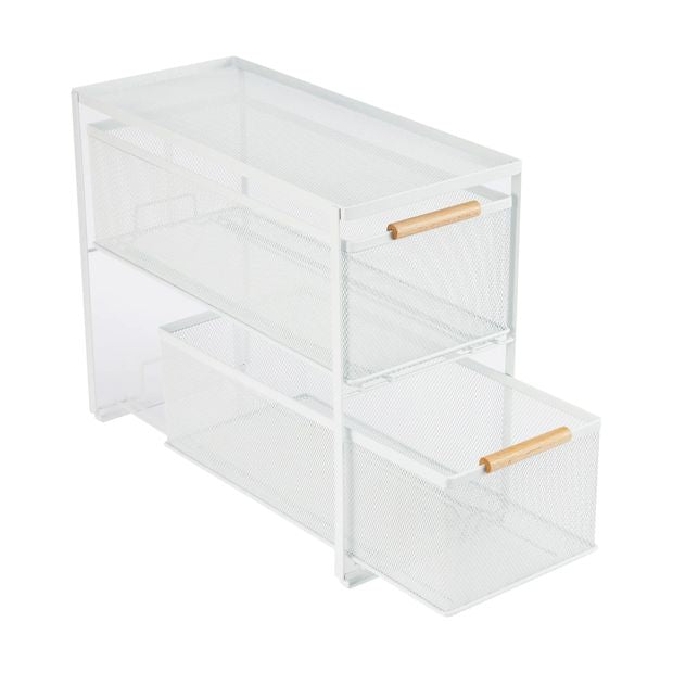Mesh Organiser, 2 Drawer - Anko