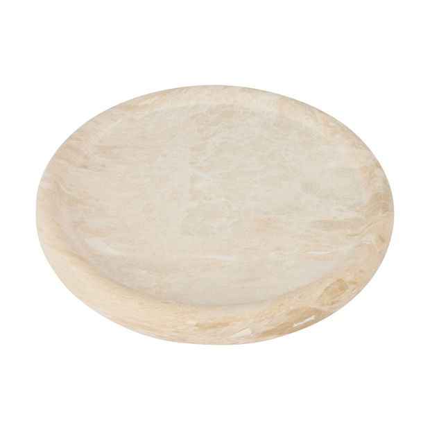 Round Ceramic Marble-Look Tray - 30.5cm