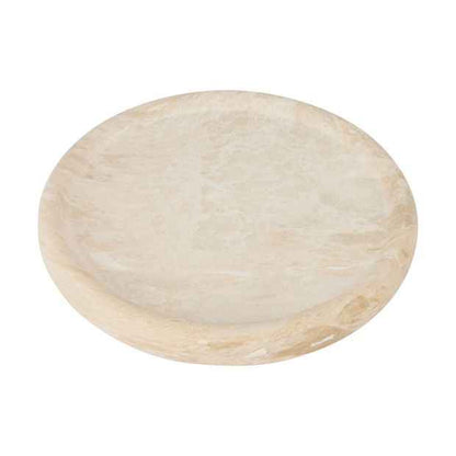 Round Ceramic Marble-Look Tray - 30.5cm