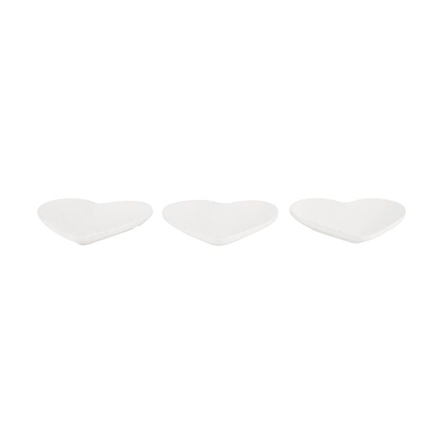 DIY Ceramic Heart Trinket Trays, 3 Pack - Anko