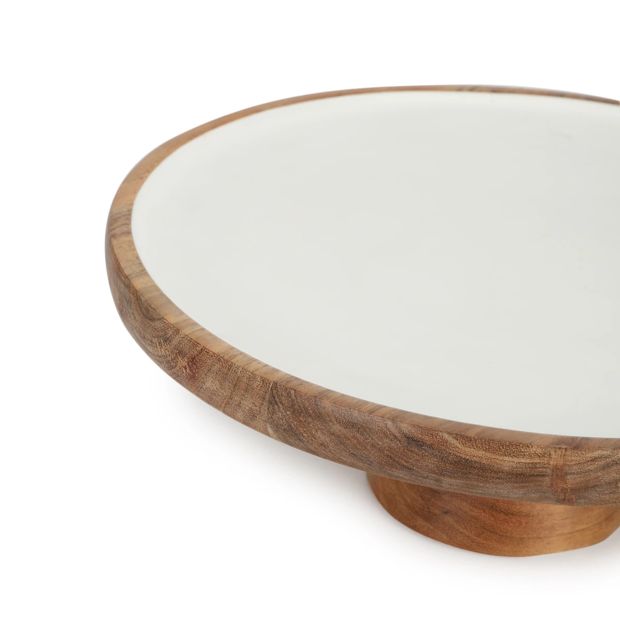 Acacia Wood Serve Stand - Anko