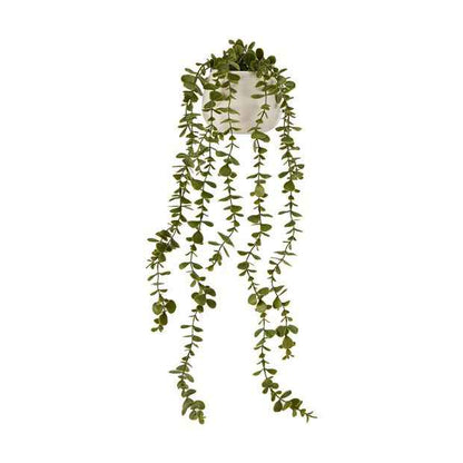 Artificial Trailing Plant in White Pot