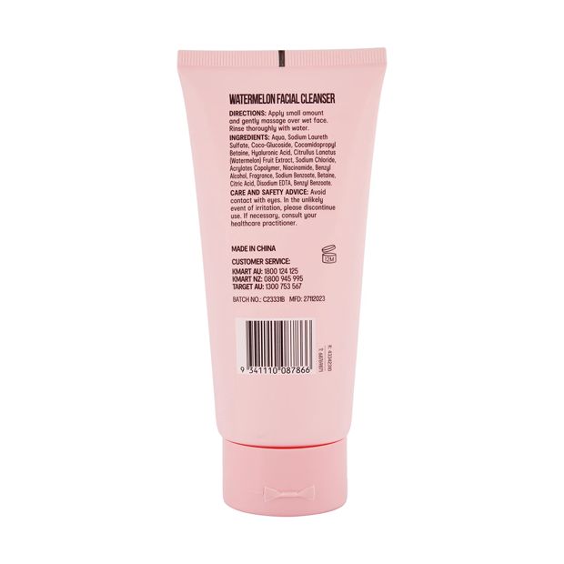 Watermelon Facial Cleanser, Niacinamide, Hyaluronic Acid & Watermelon - OXX Skincare