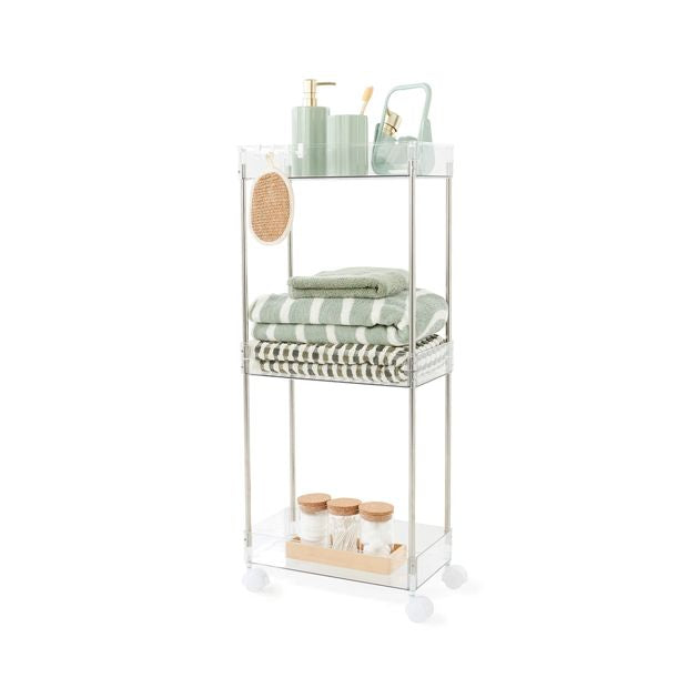 Plastic Slim Line Trolley - Anko