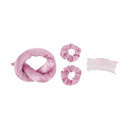 OXX Haircare 4 Piece Heatless Hair Curler Set - Pink