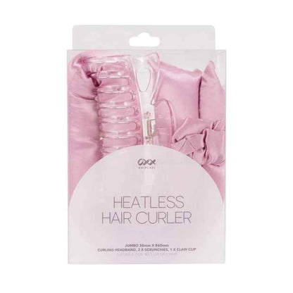 OXX Haircare 4 Piece Heatless Hair Curler Set - Pink