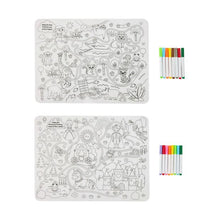 Colour in Washable Silicone Placemat, 9 Pack - Anko