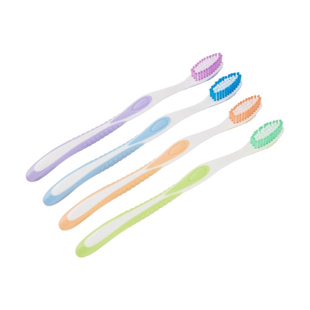 OXX Essentials 4 Pack Adult Toothbrush - Medium
