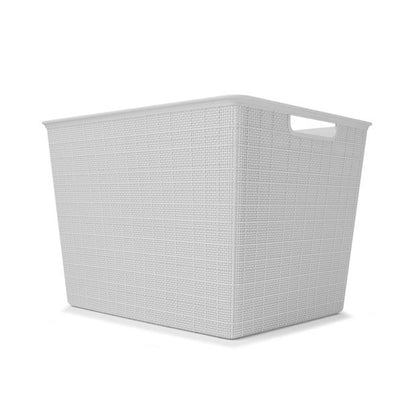 Rectangle Linen Weave Basket, 26L - Anko