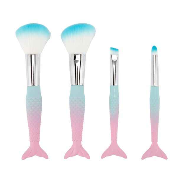 Mini Brush Set, Mermaid, 4 Pack - OXX Cosmetics