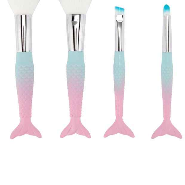 Mini Brush Set, Mermaid, 4 Pack - OXX Cosmetics