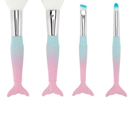 Mini Brush Set, Mermaid, 4 Pack - OXX Cosmetics