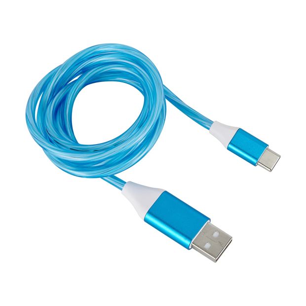 USB-A to USB-C 1m Cable with Light - Anko