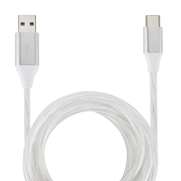 USB-A to USB-C 1m Cable with Light - Anko