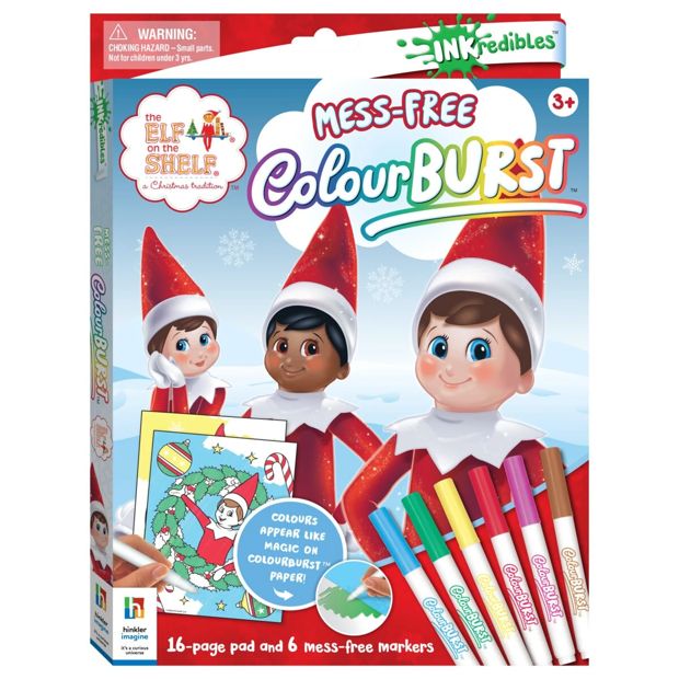 INKredibles The Elf on the Shelf: A Christmas Tradition ColourBurst Mess-Free Activity Kit - Book