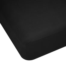 250 Thread Count Cotton Rich Fitted Sheet - King Bed, Black