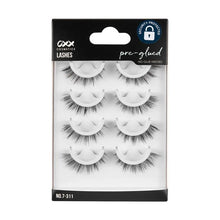 Pre-Glued Lashes, 4 Pack - OXX Cosmetics