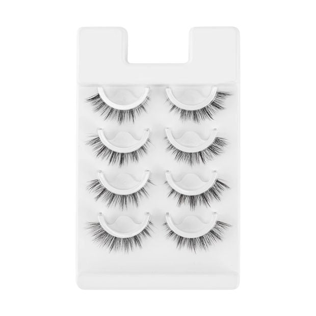 Pre-Glued Lashes, 4 Pack - OXX Cosmetics
