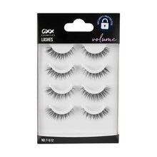Volume False Lashes, No. 7-512, 4 Pack - OXX Cosmetics