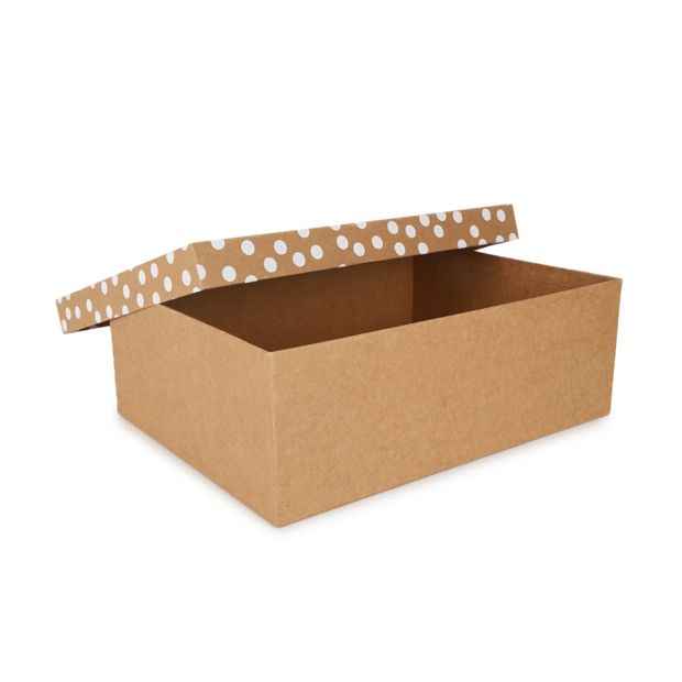 Kraft Dot Gift Box - Anko