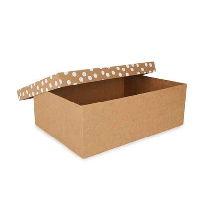Kraft Dot Gift Box - Anko