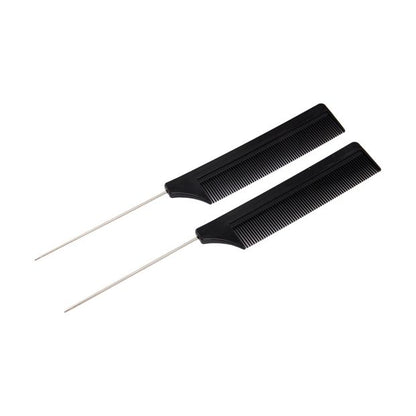 OXX Haircare 2 Pack Fine Tooth Metal Tail Comb