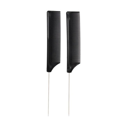 OXX Haircare 2 Pack Fine Tooth Metal Tail Comb