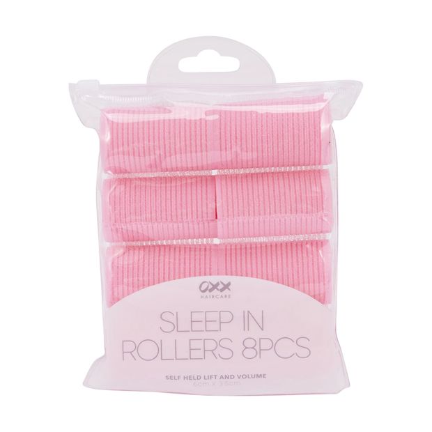 OXX Haircare 8 Piece Sleep In Rollers - Pink