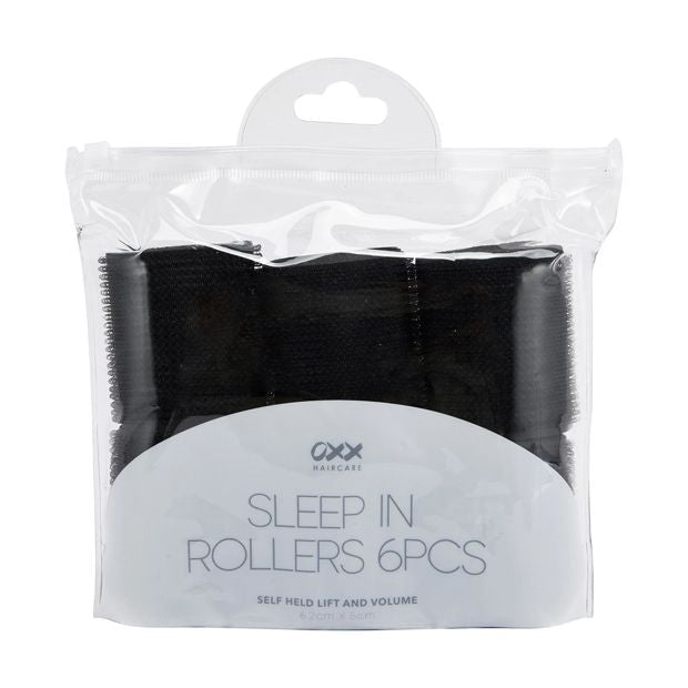 OXX Haircare 6 Piece Sleep In Rollers - Black