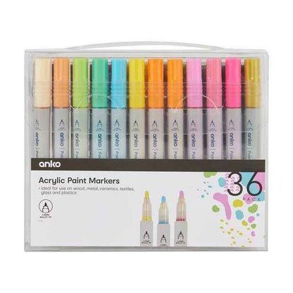 Acrylic Paint Markers, 36 Pack - Anko