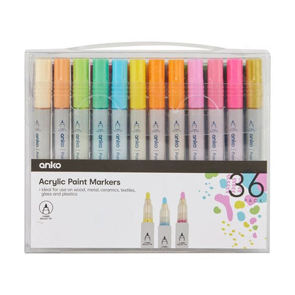Acrylic Paint Markers, 36 Pack - Anko