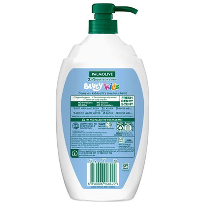 Palmolive Kids Bluey 3-in-1 Body, Bath and Hair Wash 1L - Berrylicious