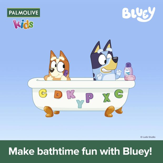 Palmolive Kids Bluey 3-in-1 Body, Bath and Hair Wash 1L - Berrylicious