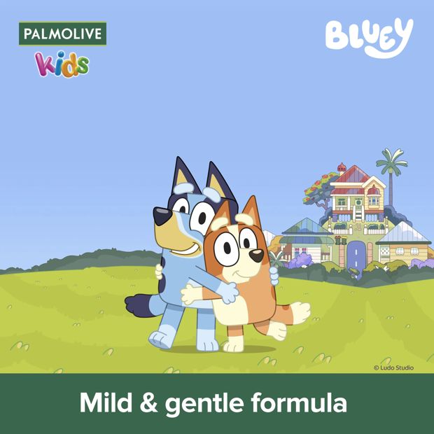 Palmolive Kids Bluey 3-in-1 Body, Bath and Hair Wash 1L - Berrylicious