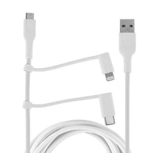 3-in-1 Travel Cable, White - Anko