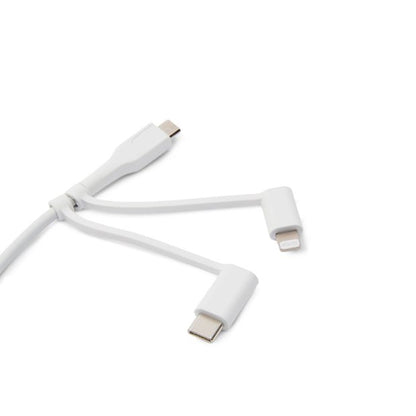 3-in-1 Travel Cable, White - Anko