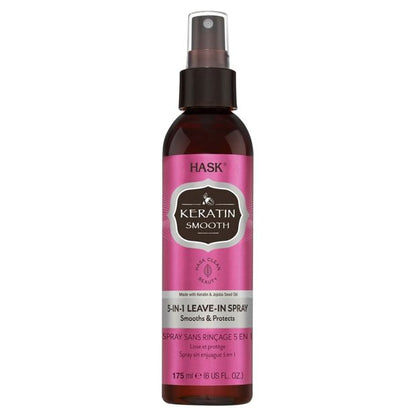 HASK Keratin Smooth 5-in-1 Leave-in Spray 175ml - Keratin and Jojoba Seed Oil