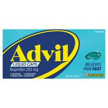 10 Pack Advil Ibuprofen Liquid Capsules 200mg