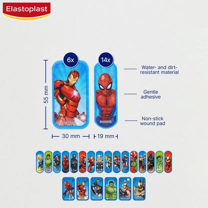 Marvel Elastoplast Plasters - 20 Pack