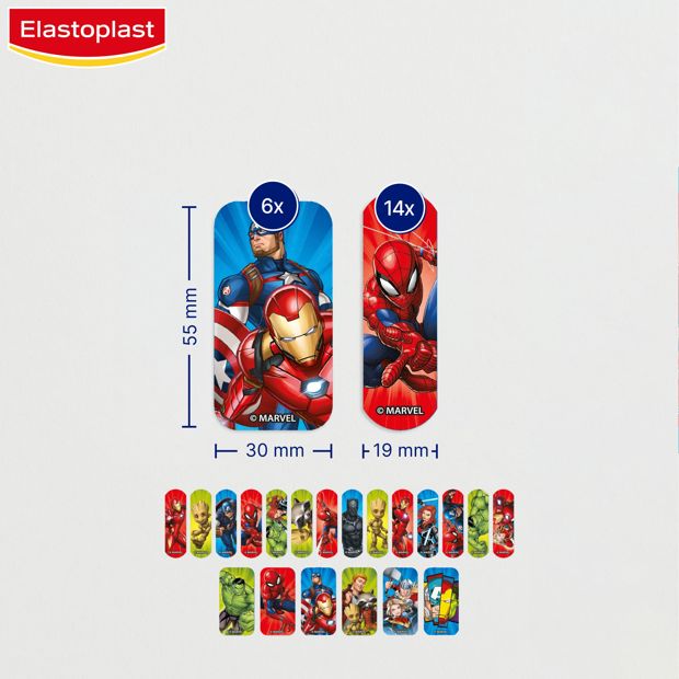 Marvel Elastoplast Plasters - 20 Pack