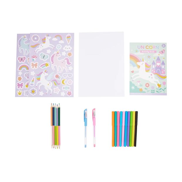 Unicorn Fun Activity Case, 30 Pieces - Anko