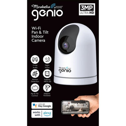 Wi-Fi 3MP Indoor Pan & Tilt Camera - Mirabella Genio