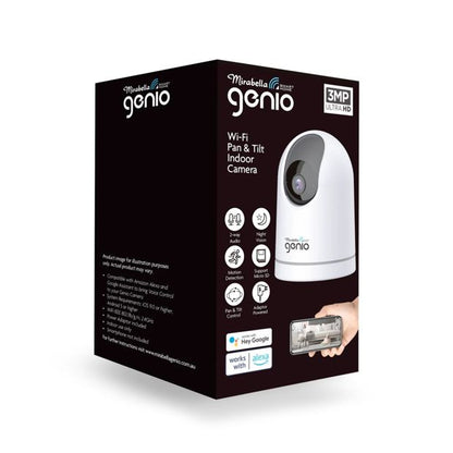 Wi-Fi 3MP Indoor Pan & Tilt Camera - Mirabella Genio
